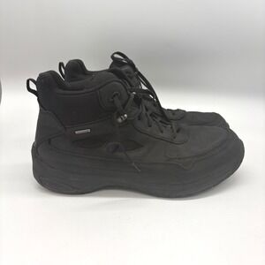 Dunham Mens 16 Black Leather Lace Up Soft Toe Waterproof R Bar Ankle Boots